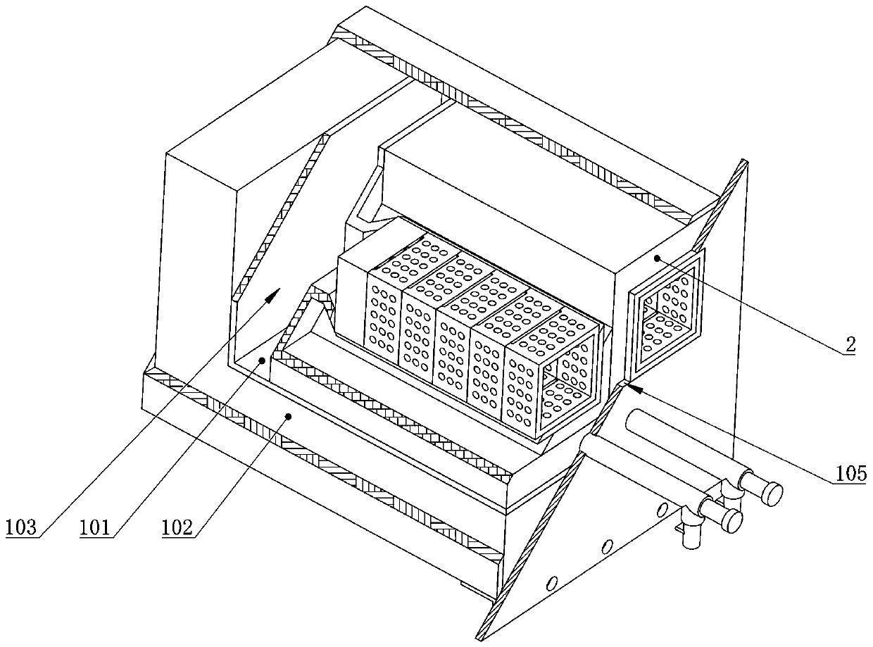 Curtain type regenerative burner for forging heating furnace