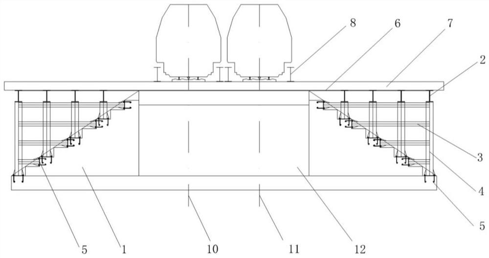 Railway integral type jacking frame interchange system and construction method thereof