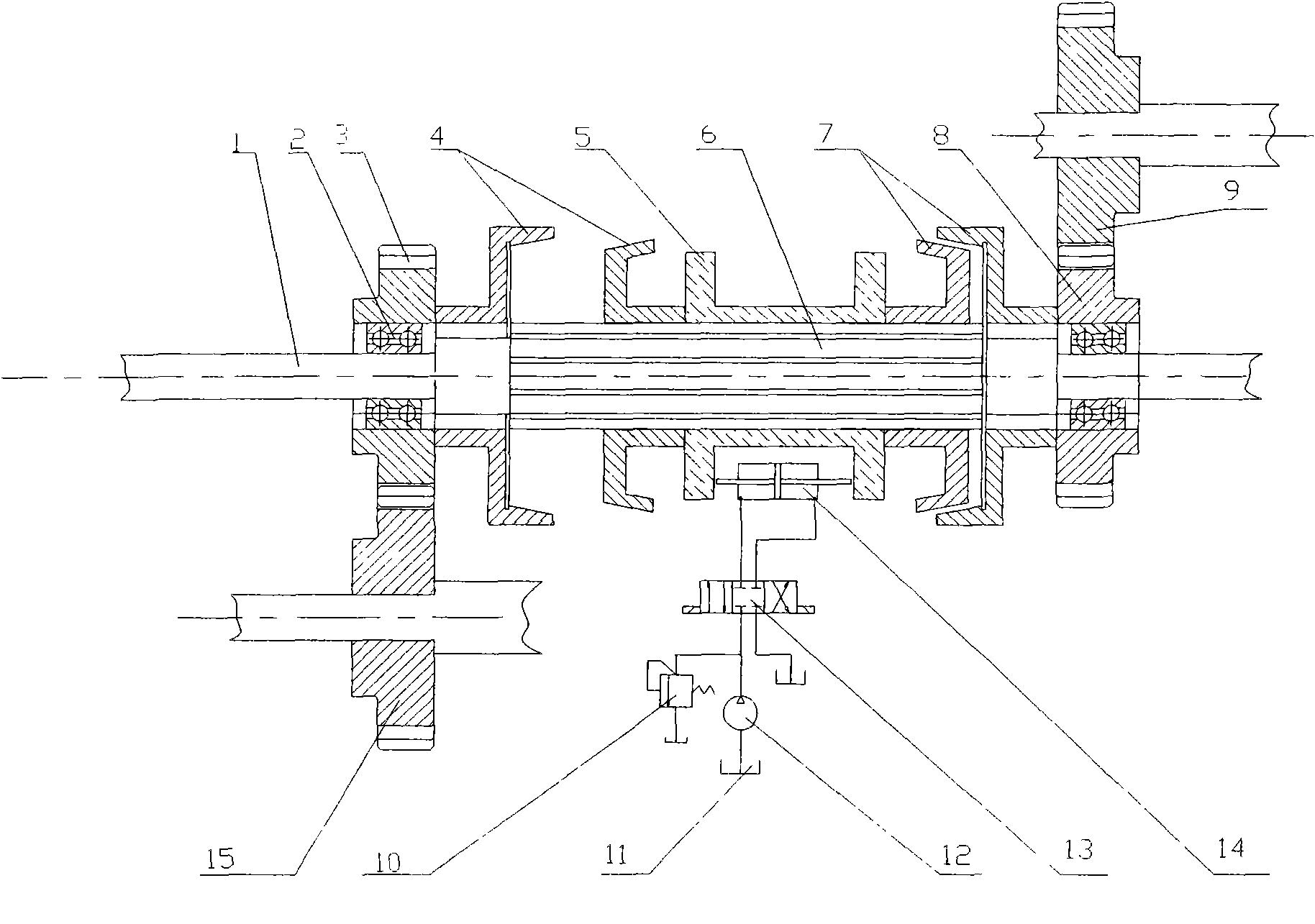 Clutch type double-selecting transmission device