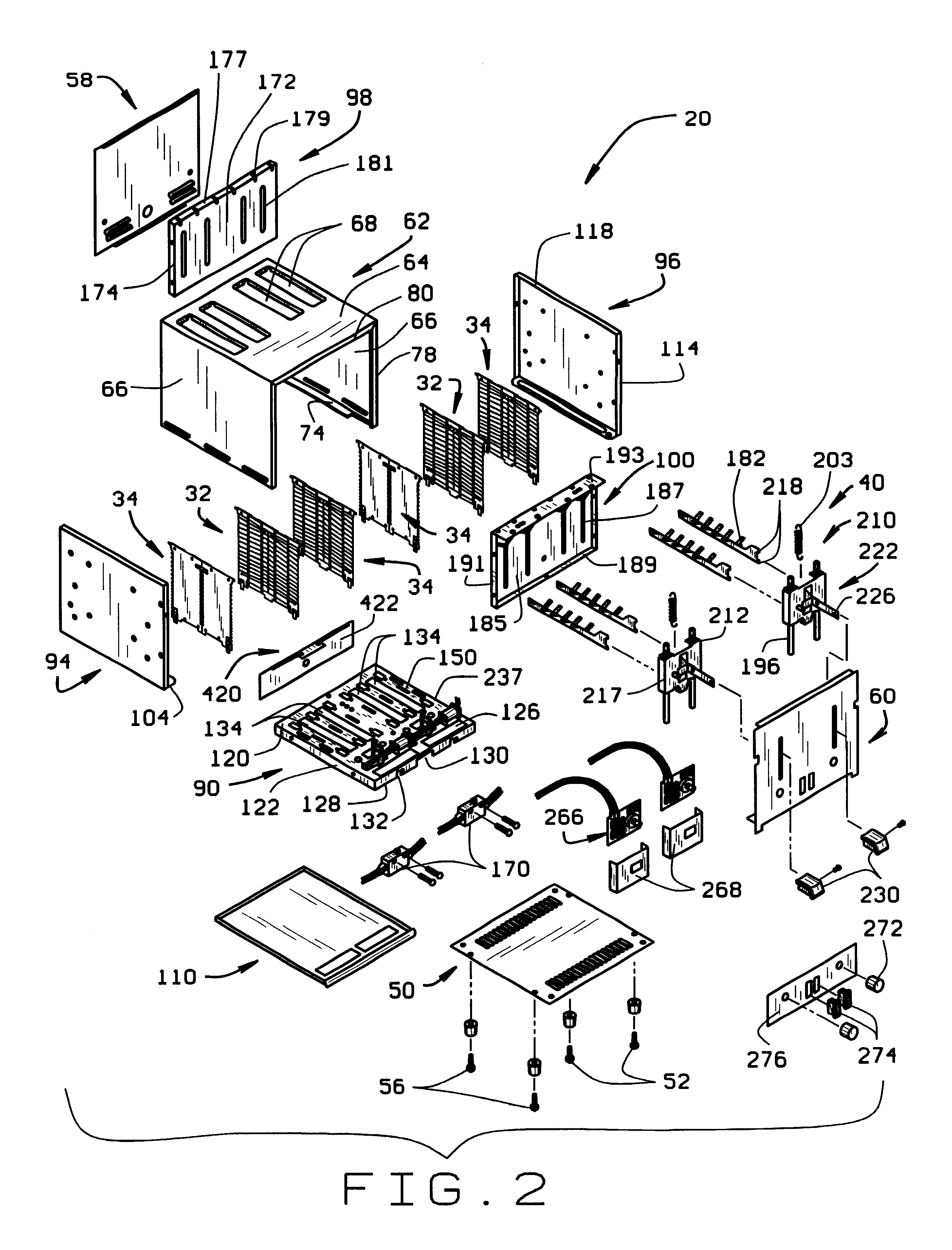 Toaster assembly and method for toasting bread products