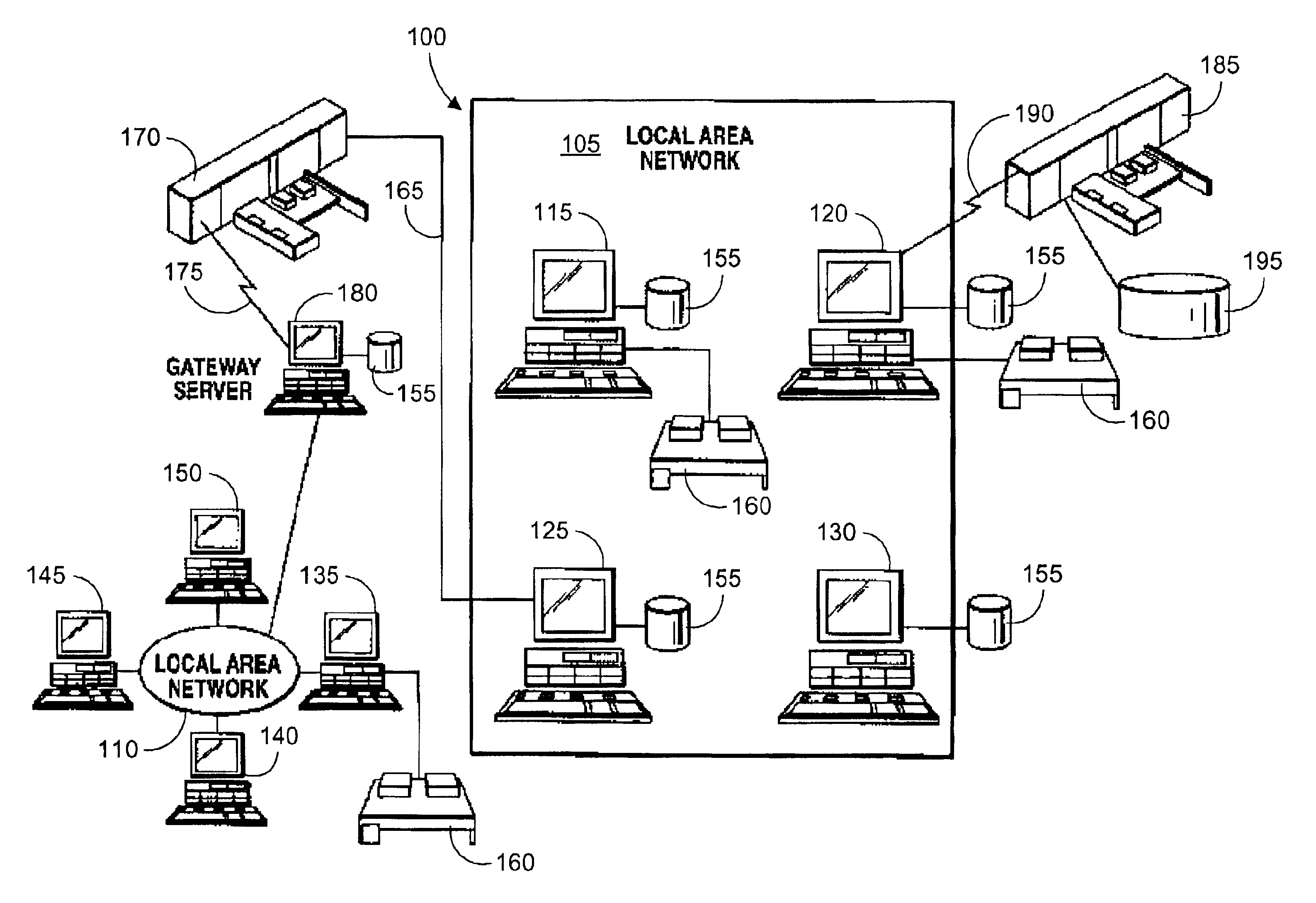Method and system for creating and managing common and custom storage devices in a computer network