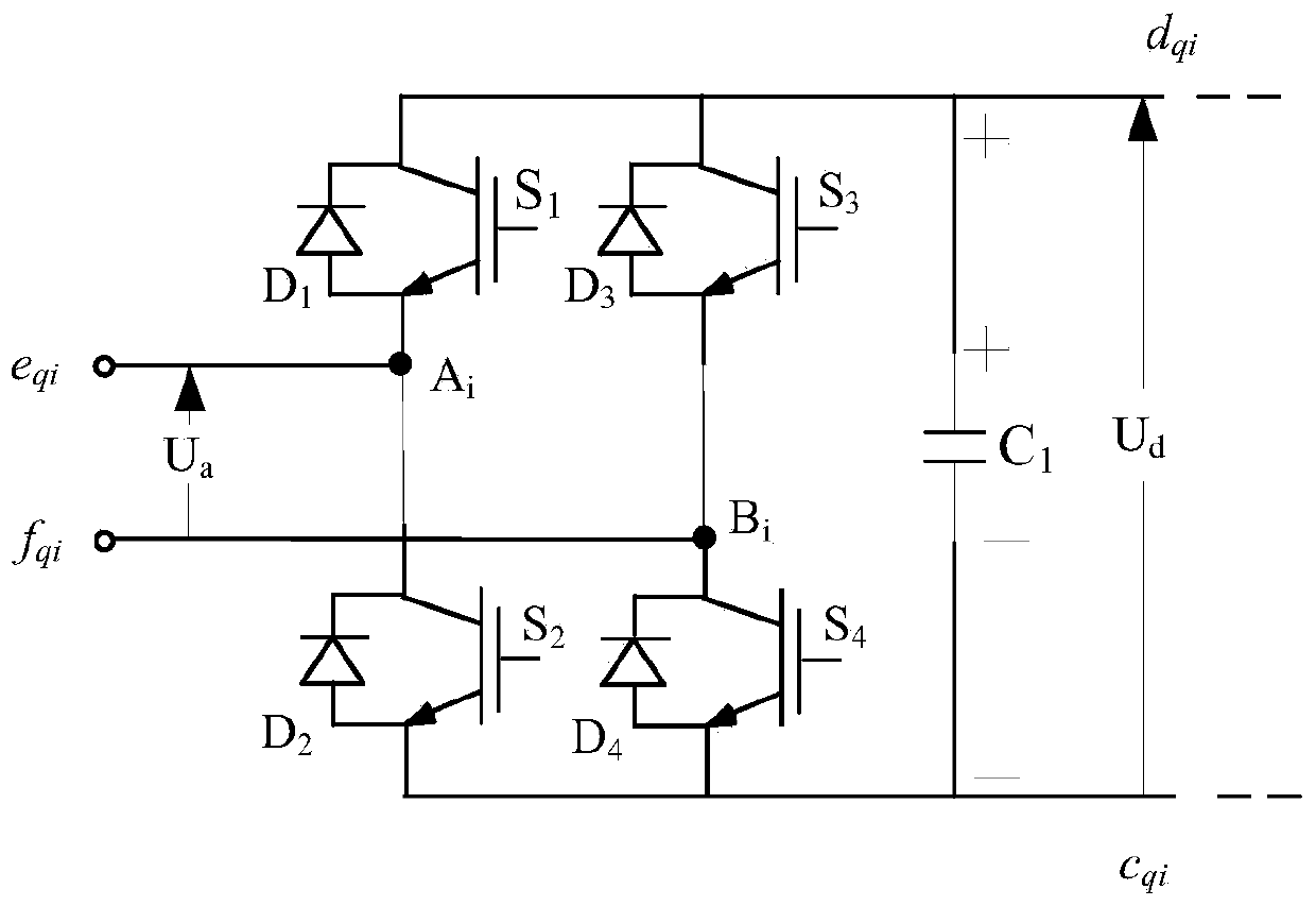Cascaded multilevel converter with interconnected single-phase direct-current ports