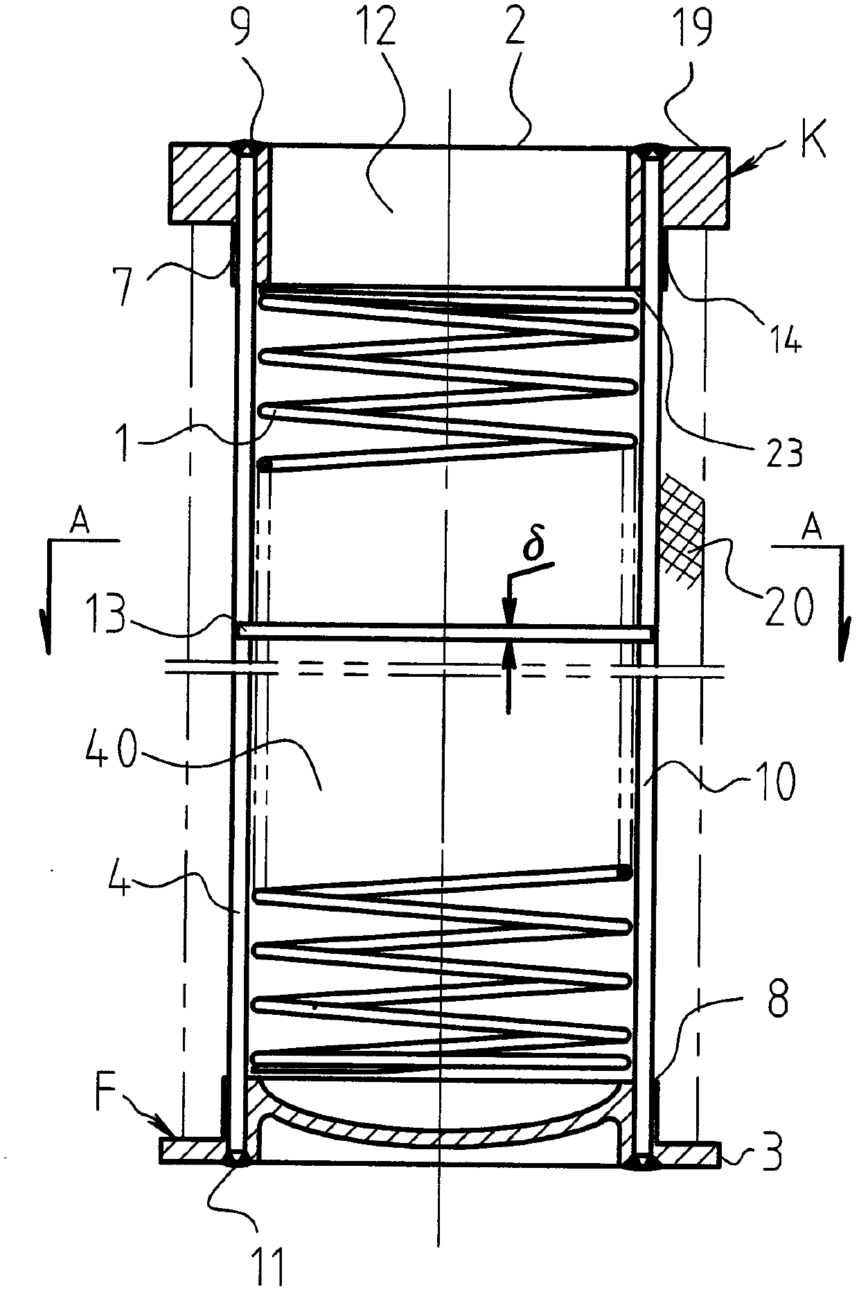 General filtering core assembly with filtering membrane and structure of general filtering core assembly