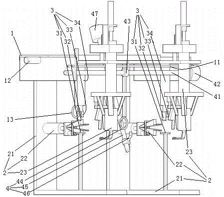 Single hand rope installation mechanism and installation method