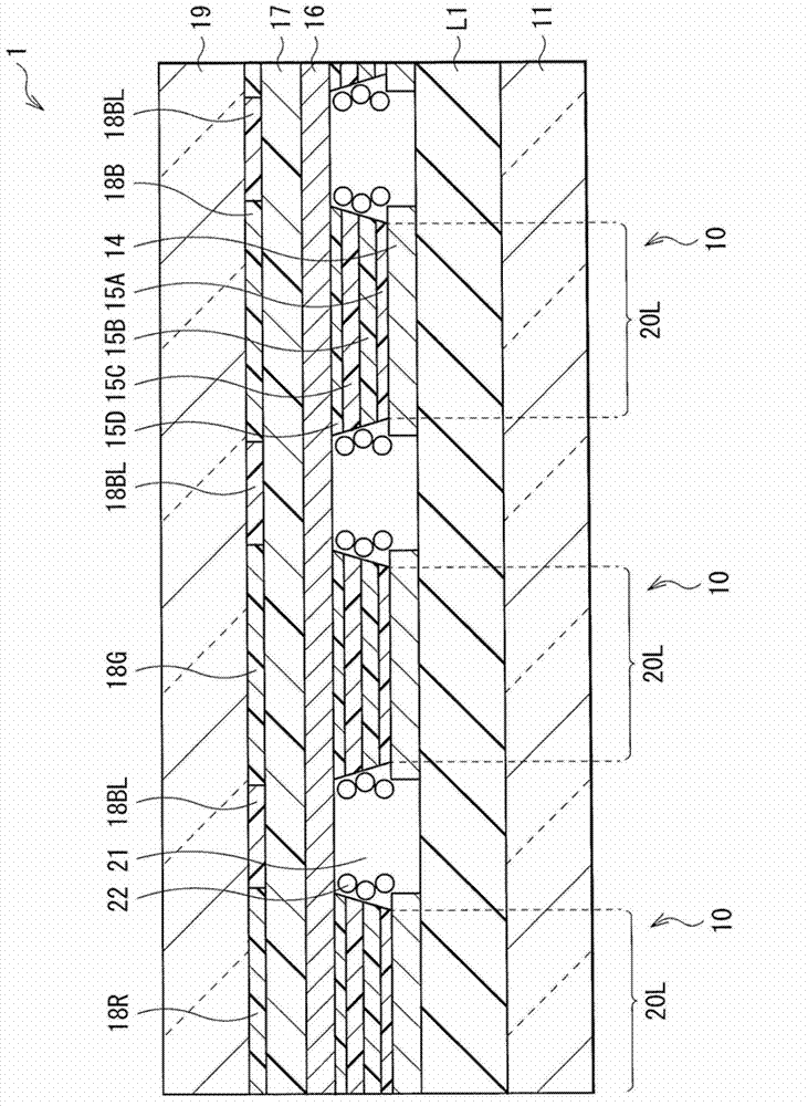 Display unit and method of manufacturing the same, electronic apparatus, illumination unit, and light-emitting device and method of manufacturing the same