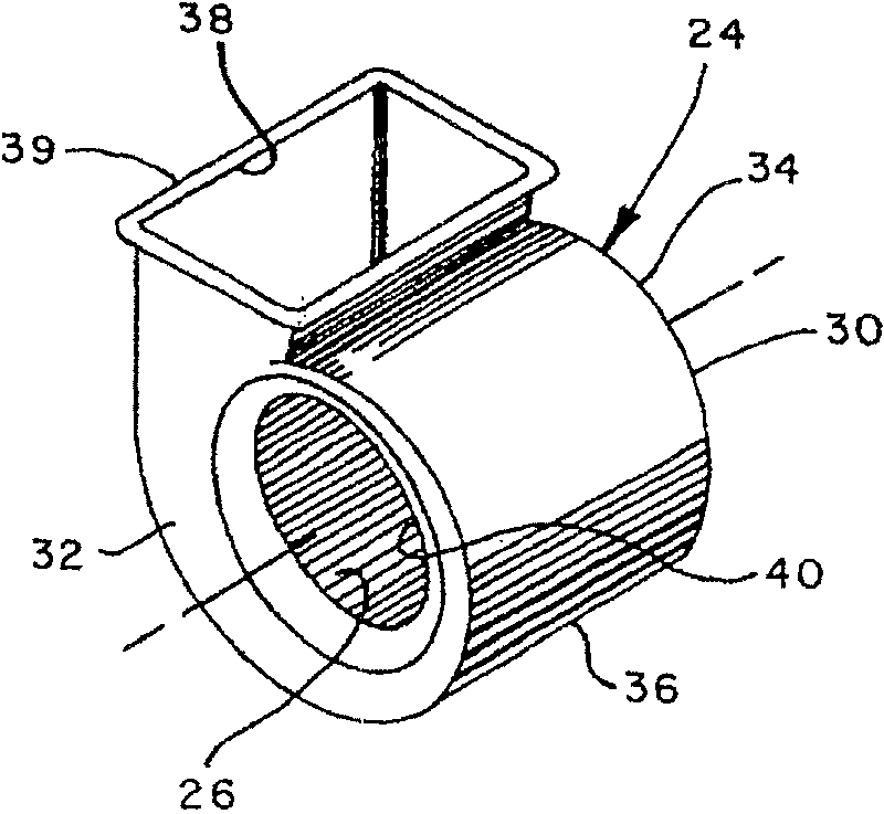 Blower housing and cabinet with improved blower inlet airflow distribution