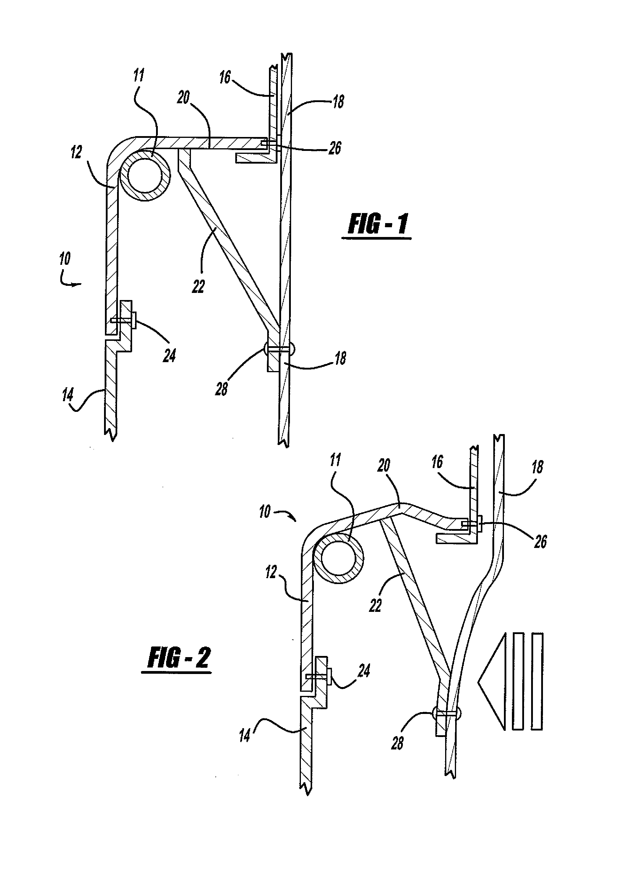 Collapsible door panel support structures and methods of assembly