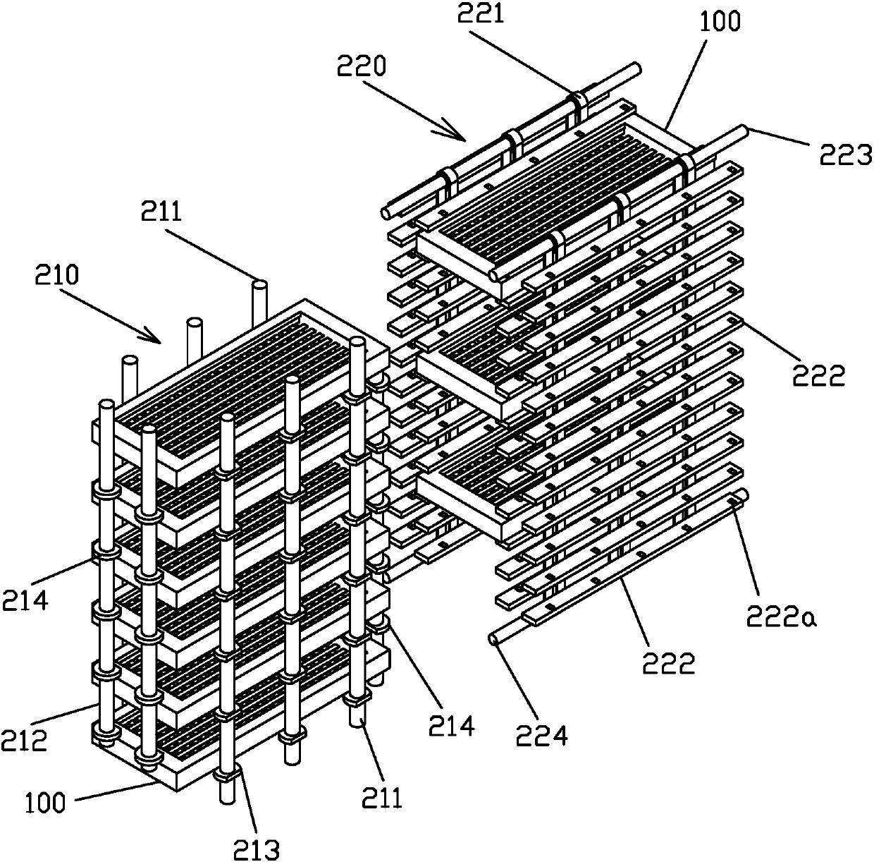 Lifting-type double-door osmunda japonica thunb kneading device