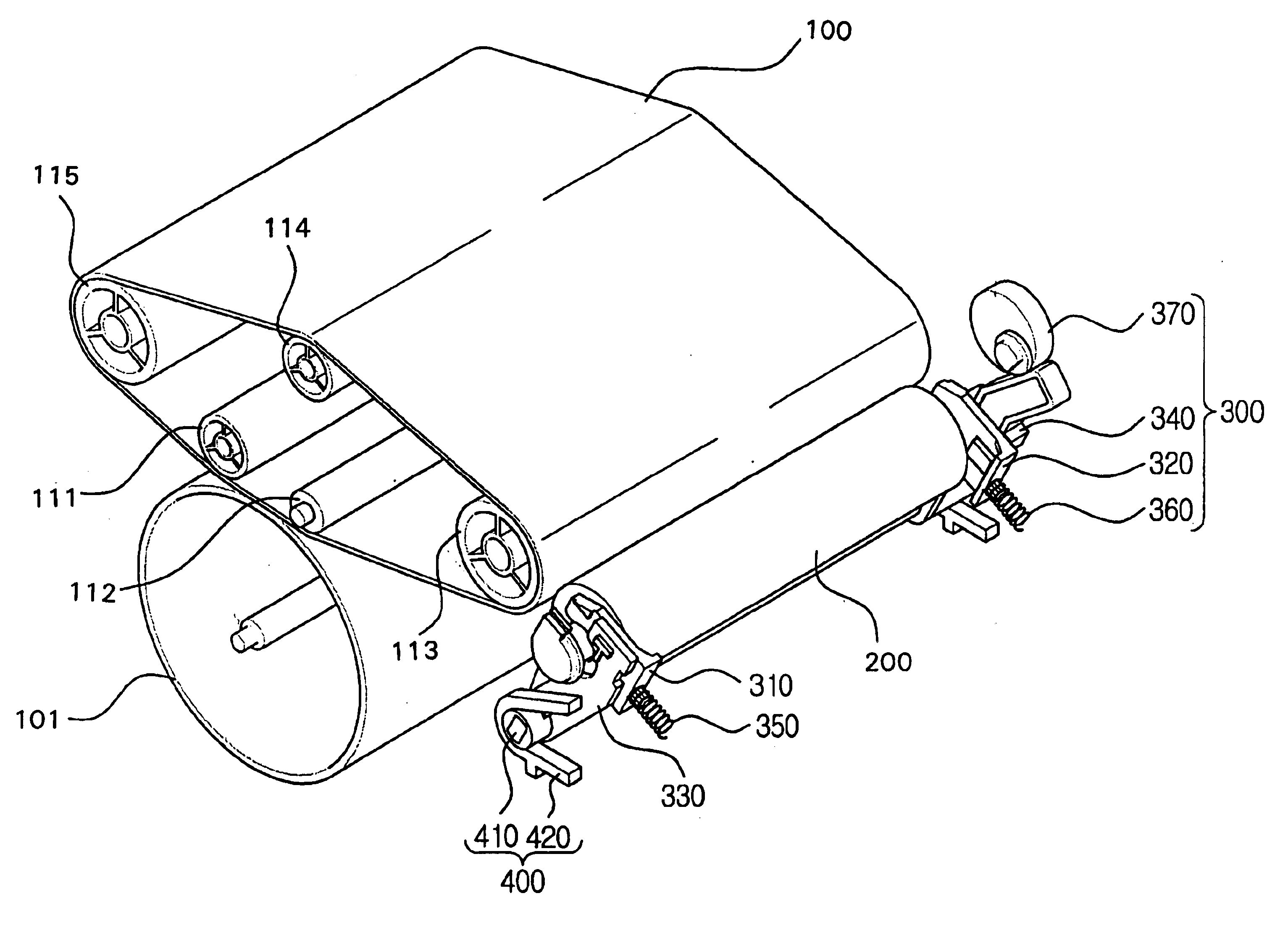 Transferring apparatus of color laser printer