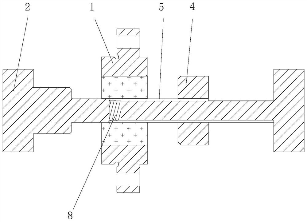 Forming die and forming method for blade with multi-powder structure in circumferential direction