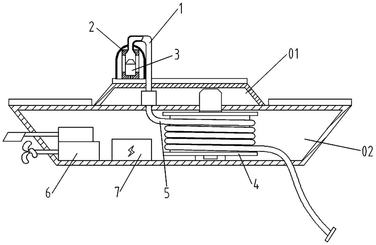 Floating-type snorkeling oxygen supply device