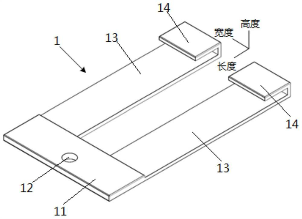 Clamp and method for testing tensile shear creep of adhesive by cross method