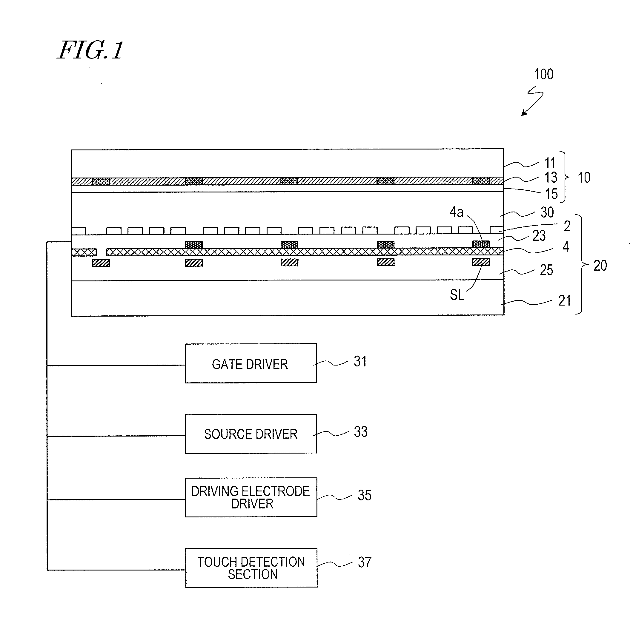 Display device with touch sensor