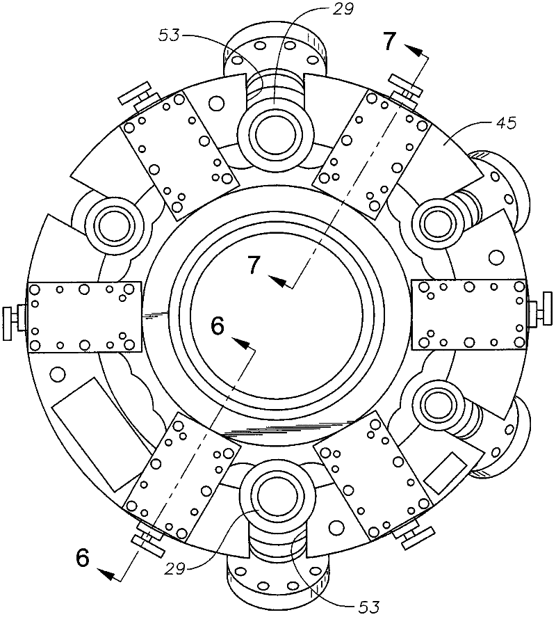 Drilling riser adapter (11) connecting member possessing submarine operation