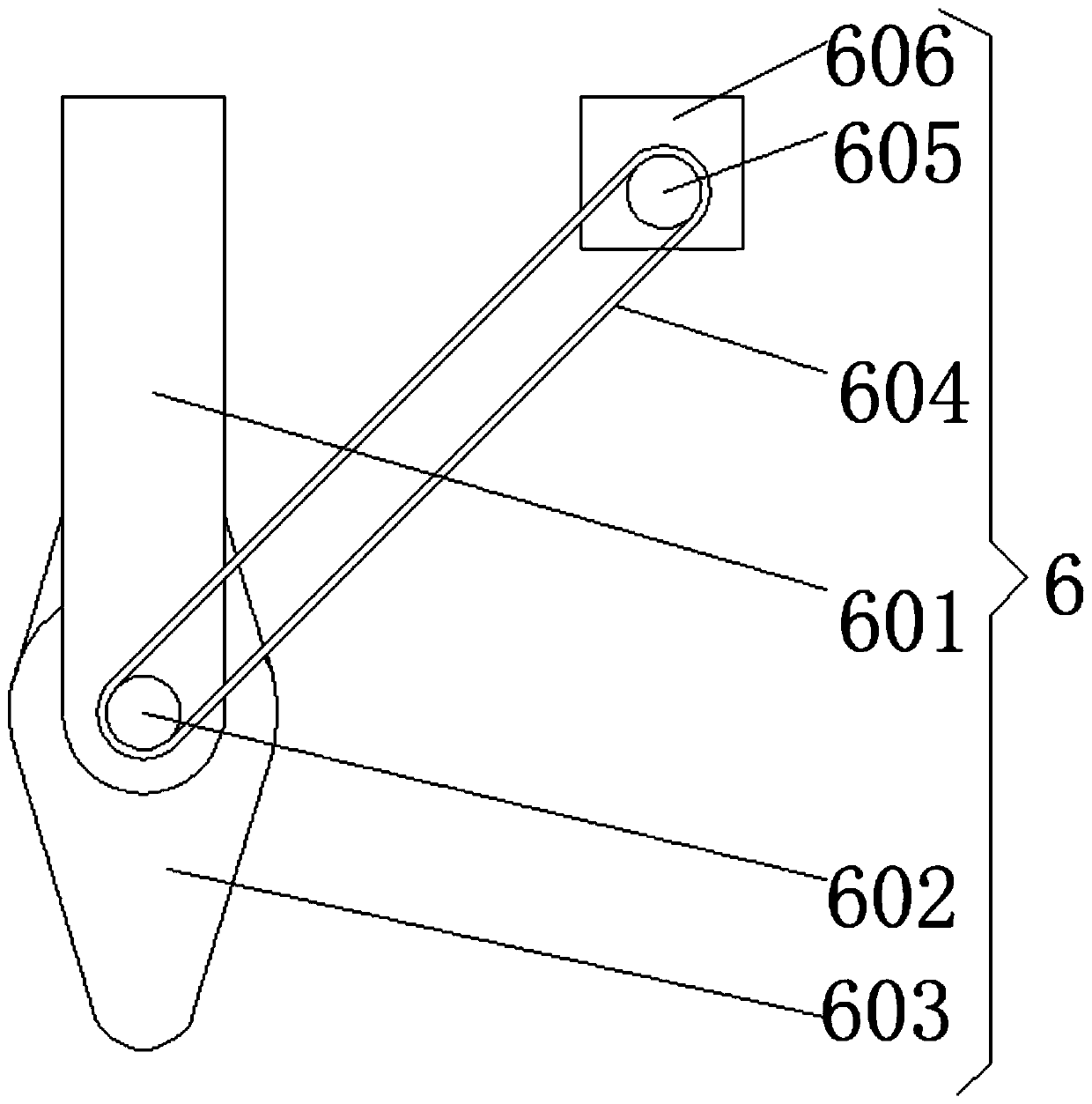 A meat chopping device with increased working area based on elastic force