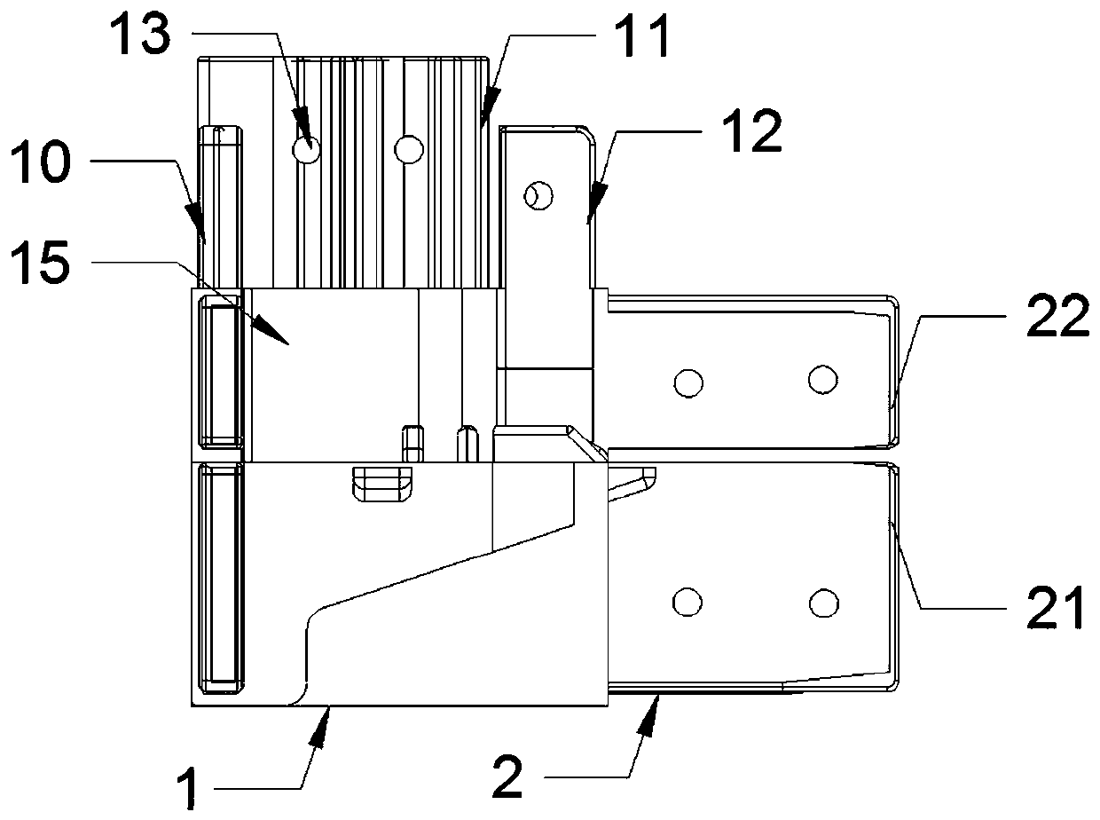 Assembling type house alloy aluminum right-angle lower core piece