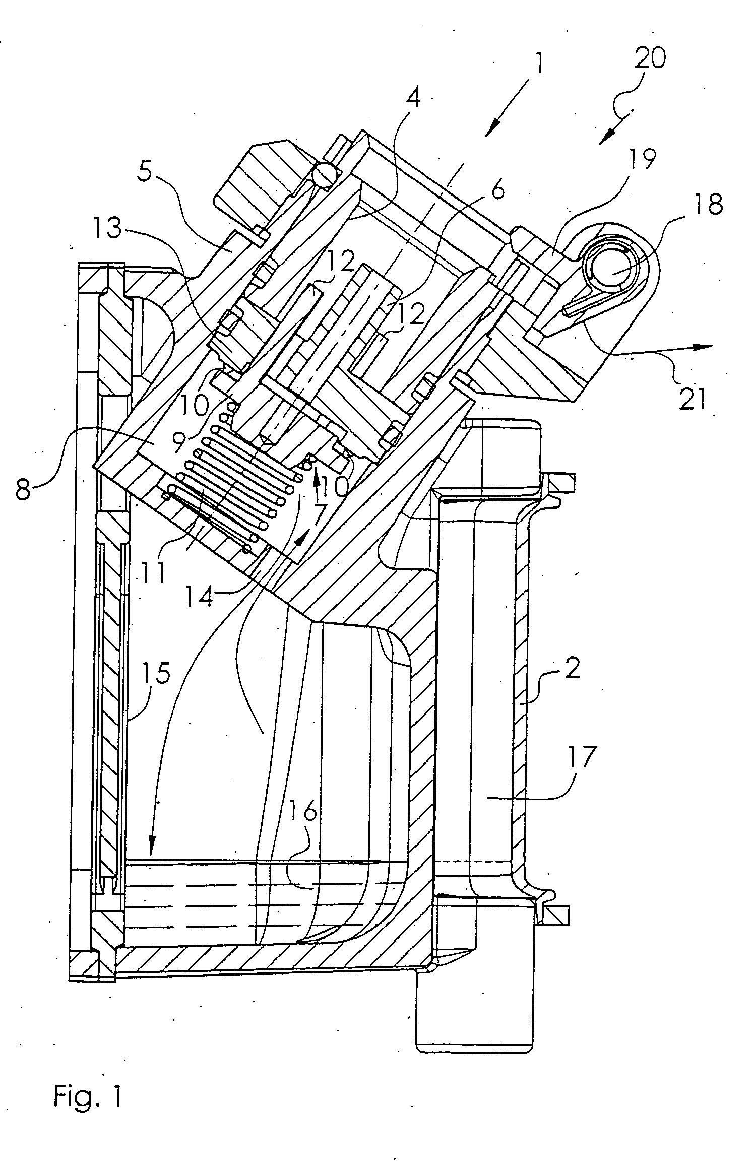 Filling device for an anesthetic evaporator