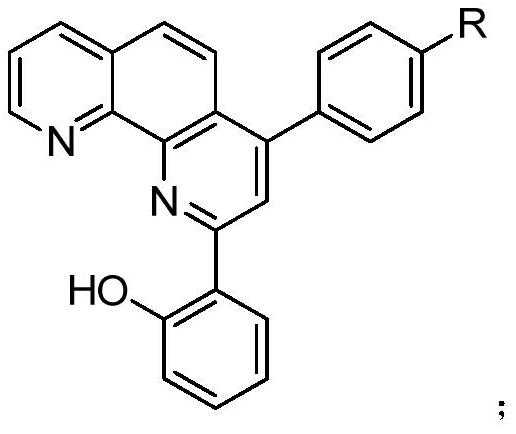 1,10-phenanthroline derivative metal-organic complex and preparation method thereof