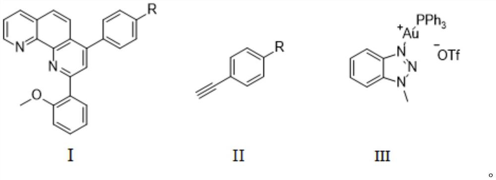 1,10-phenanthroline derivative metal-organic complex and preparation method thereof