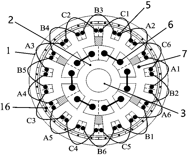 Hybrid excitation direct-drive motor