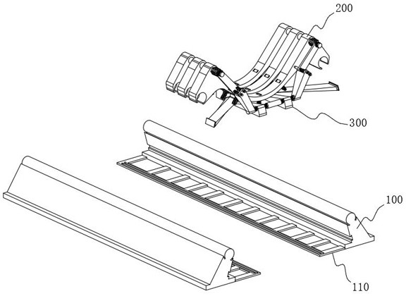 An anchoring device for starting and receiving bases of shield machines with different diameters