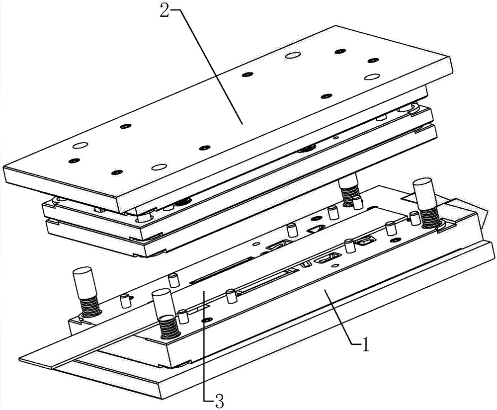 Progressive die and feeding device thereof