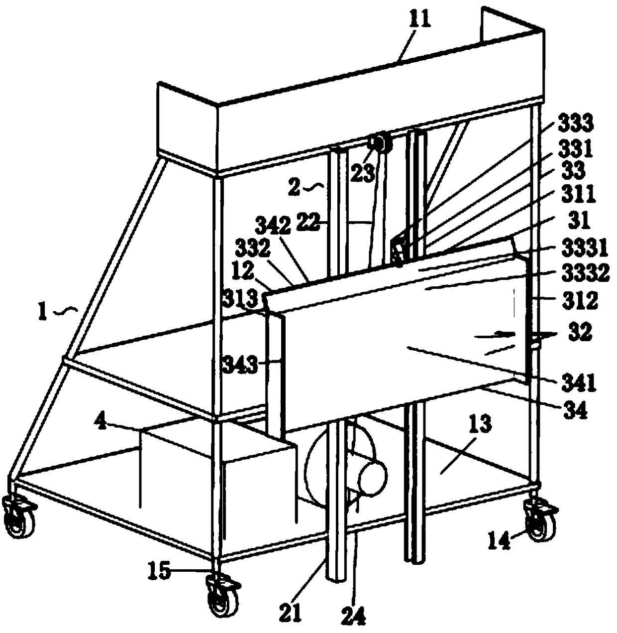 Shotcrete slip form construction device for construction of foundation pit side wall leveling layer and method