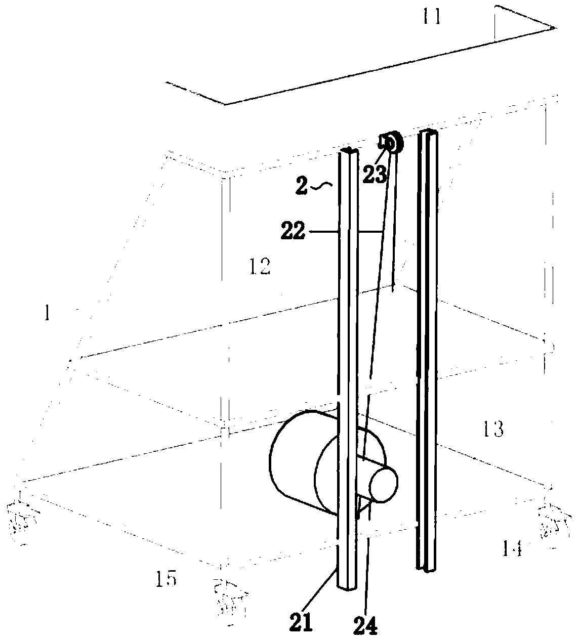 Shotcrete slip form construction device for construction of foundation pit side wall leveling layer and method