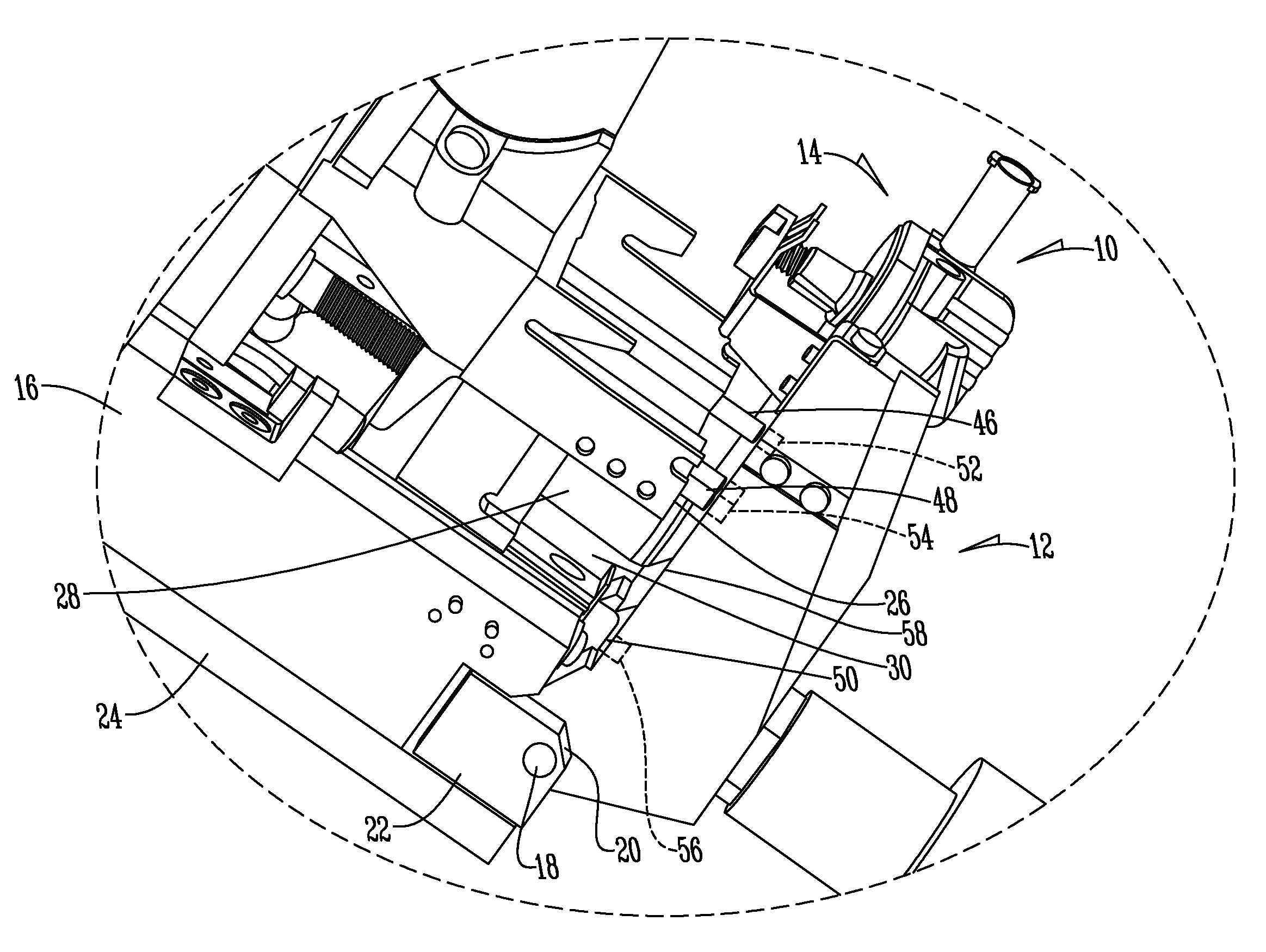 Door mount stabilization system for an infusion pump