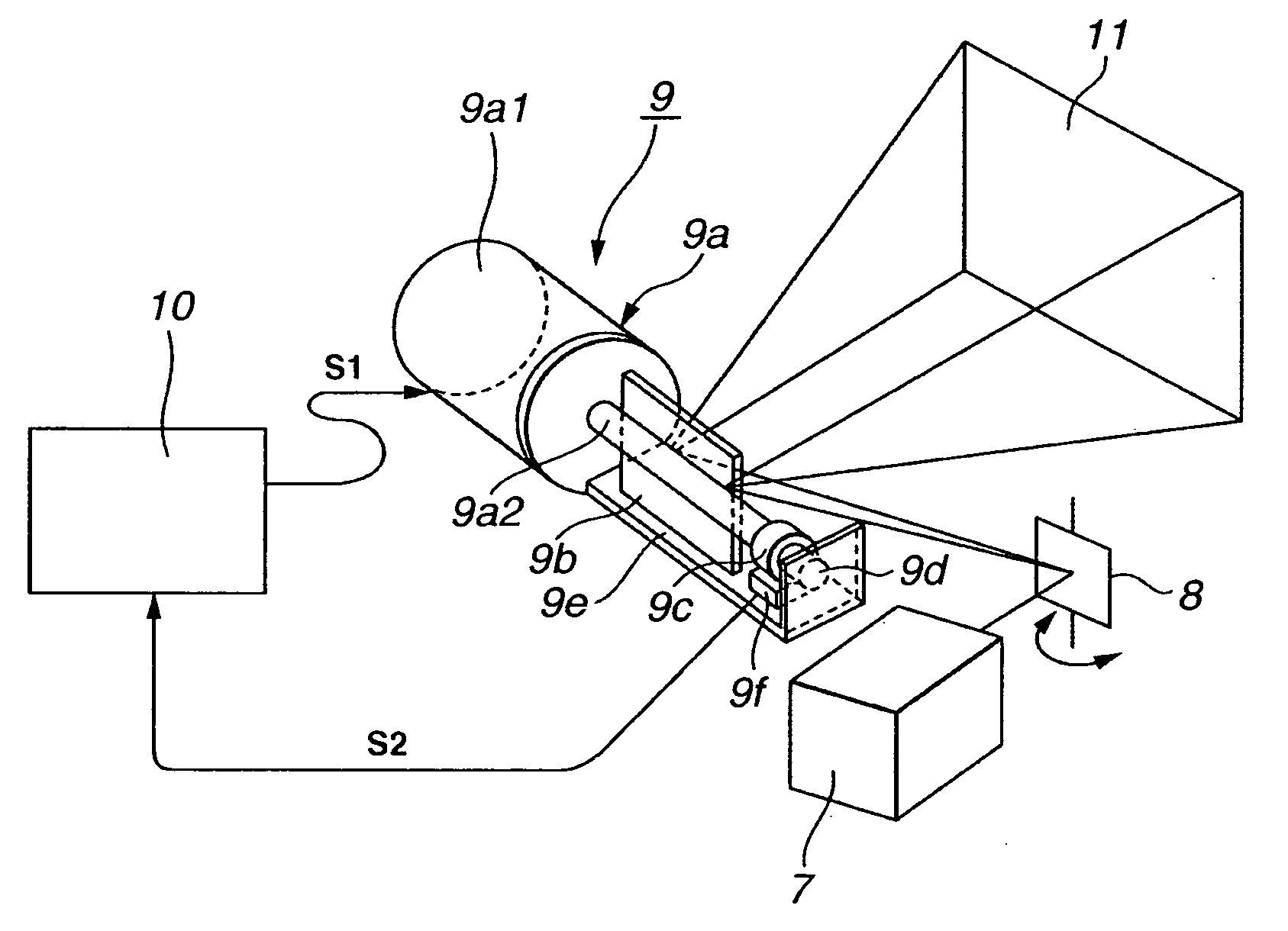 Motor apparatus and optical scanning apparatus, each with feedback control of drive load