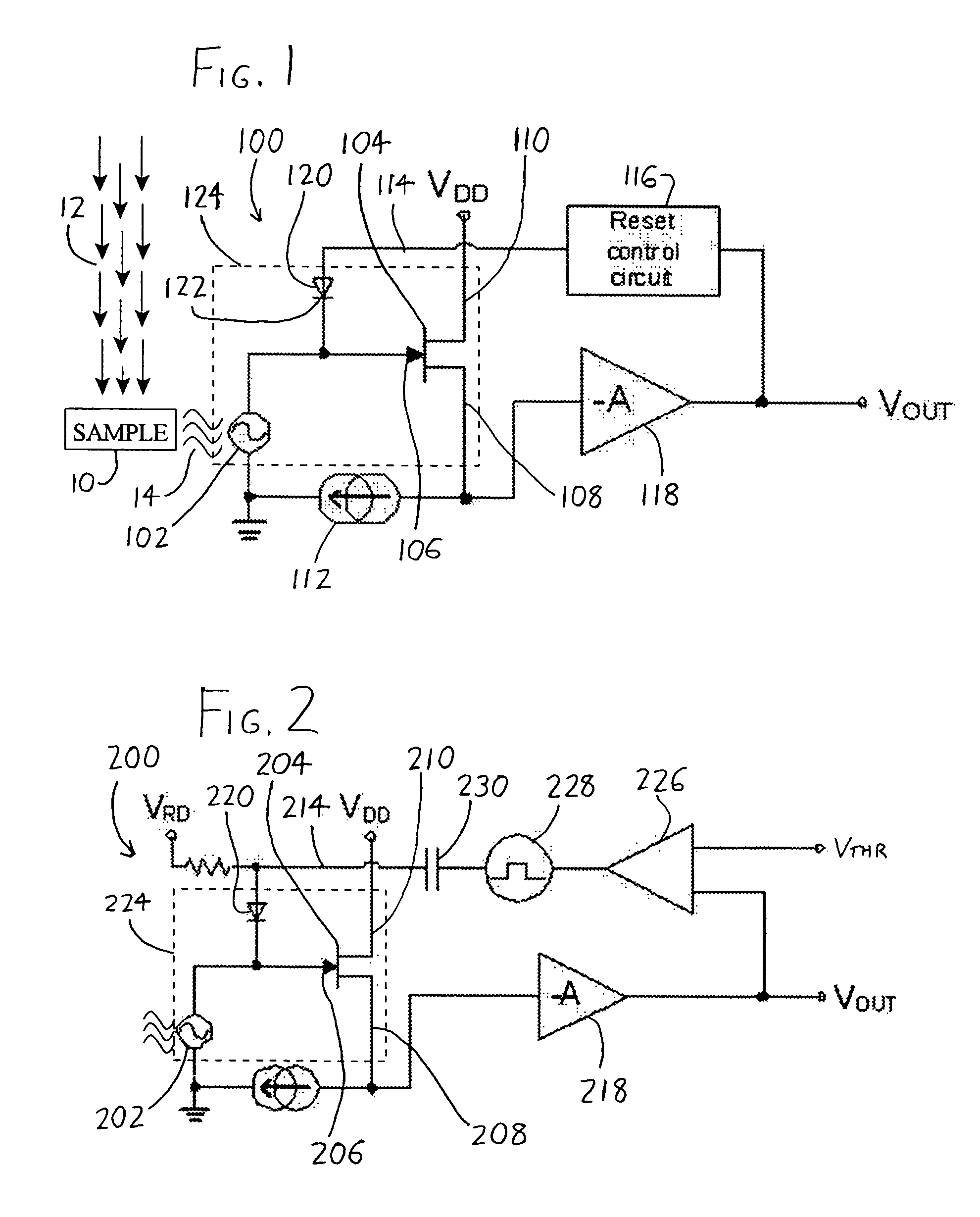 Feedback circuit for output control in a semiconductor X-ray detector