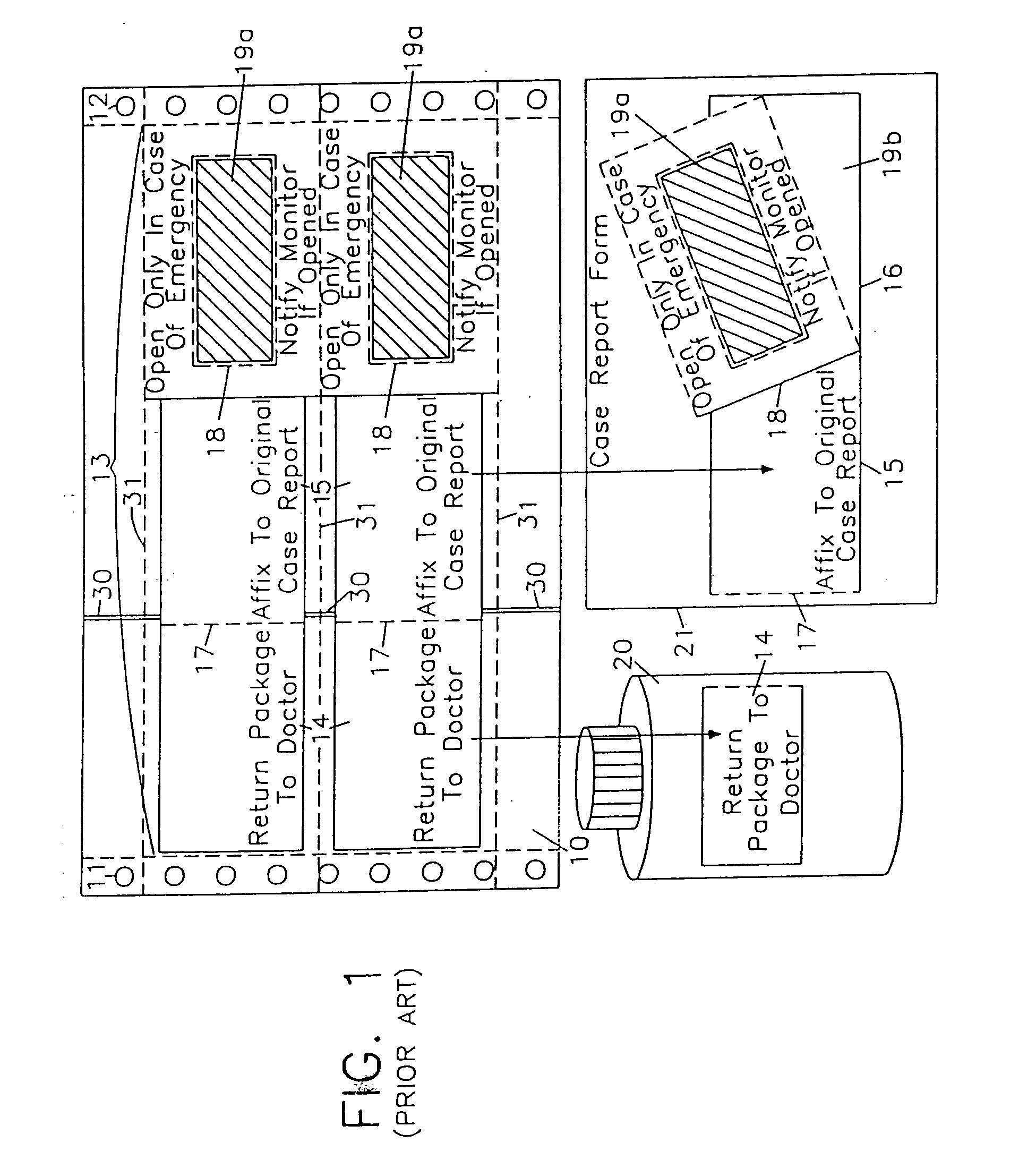 Label form for use in drug testing and method for applying the same