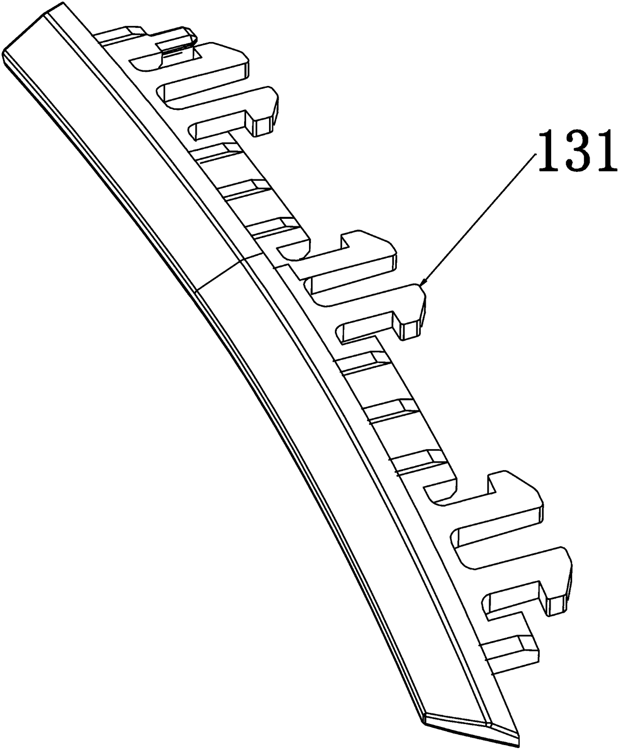 A wall-mounted air conditioner fully closed three-layer arc-shaped wind deflector structure