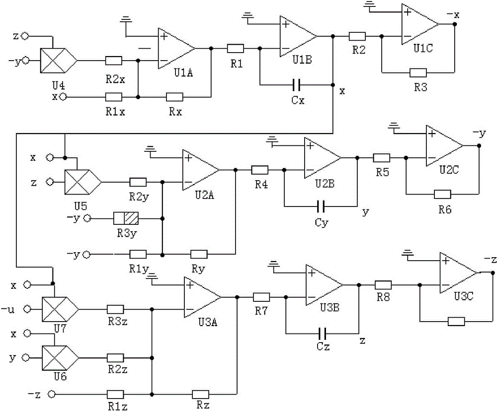Memristor based four-wing hyper-chaos system establishing method and circuit implementation