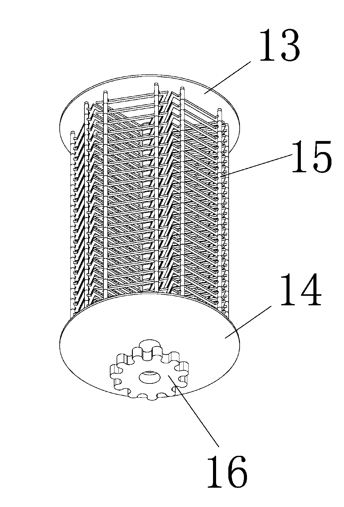 Fan-shaped rotary film separation device