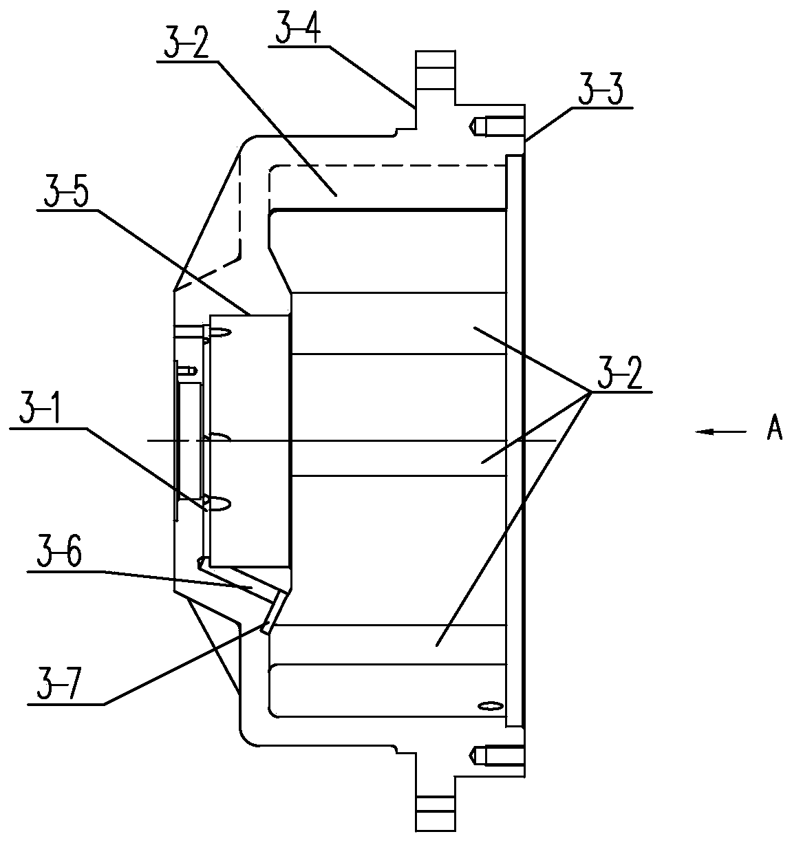 Vibration chamber flange plate and vibration mechanism of vibration wheel of extra-heavy vibratory roller