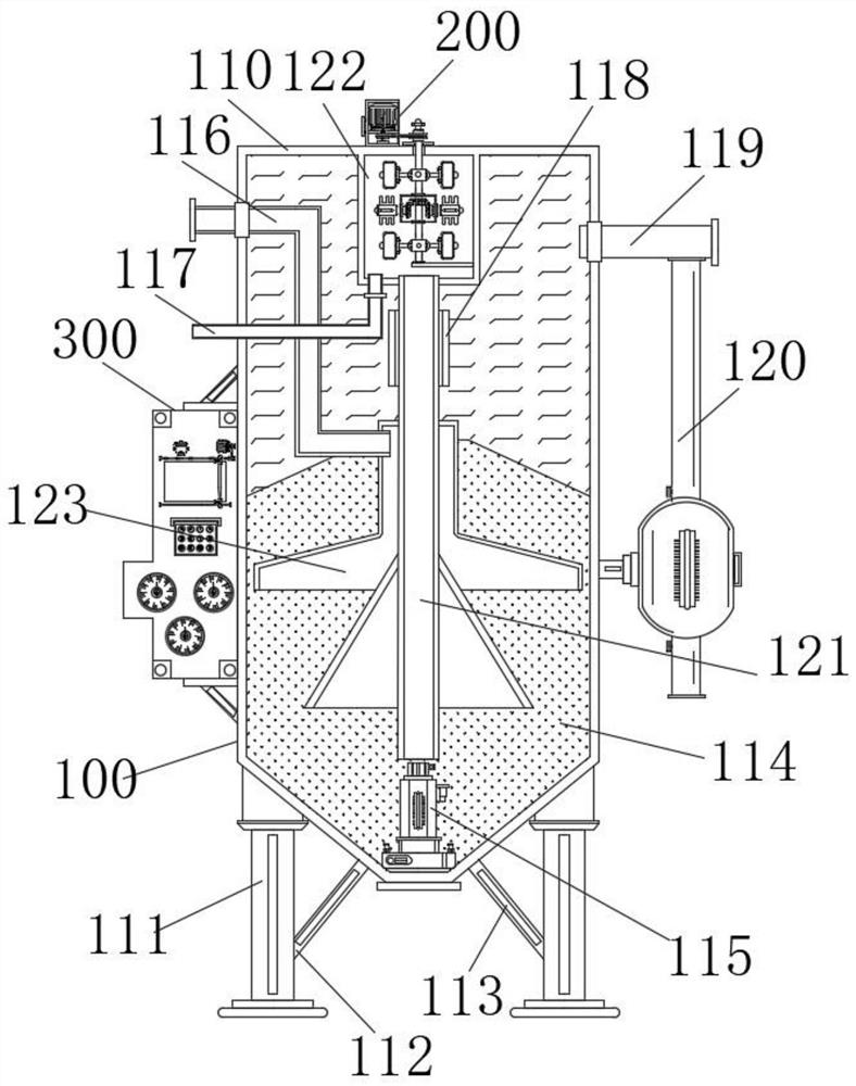 Continuous sand filtering equipment with fluid distributor