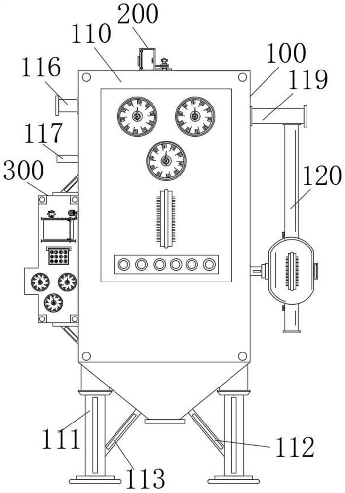 Continuous sand filtering equipment with fluid distributor