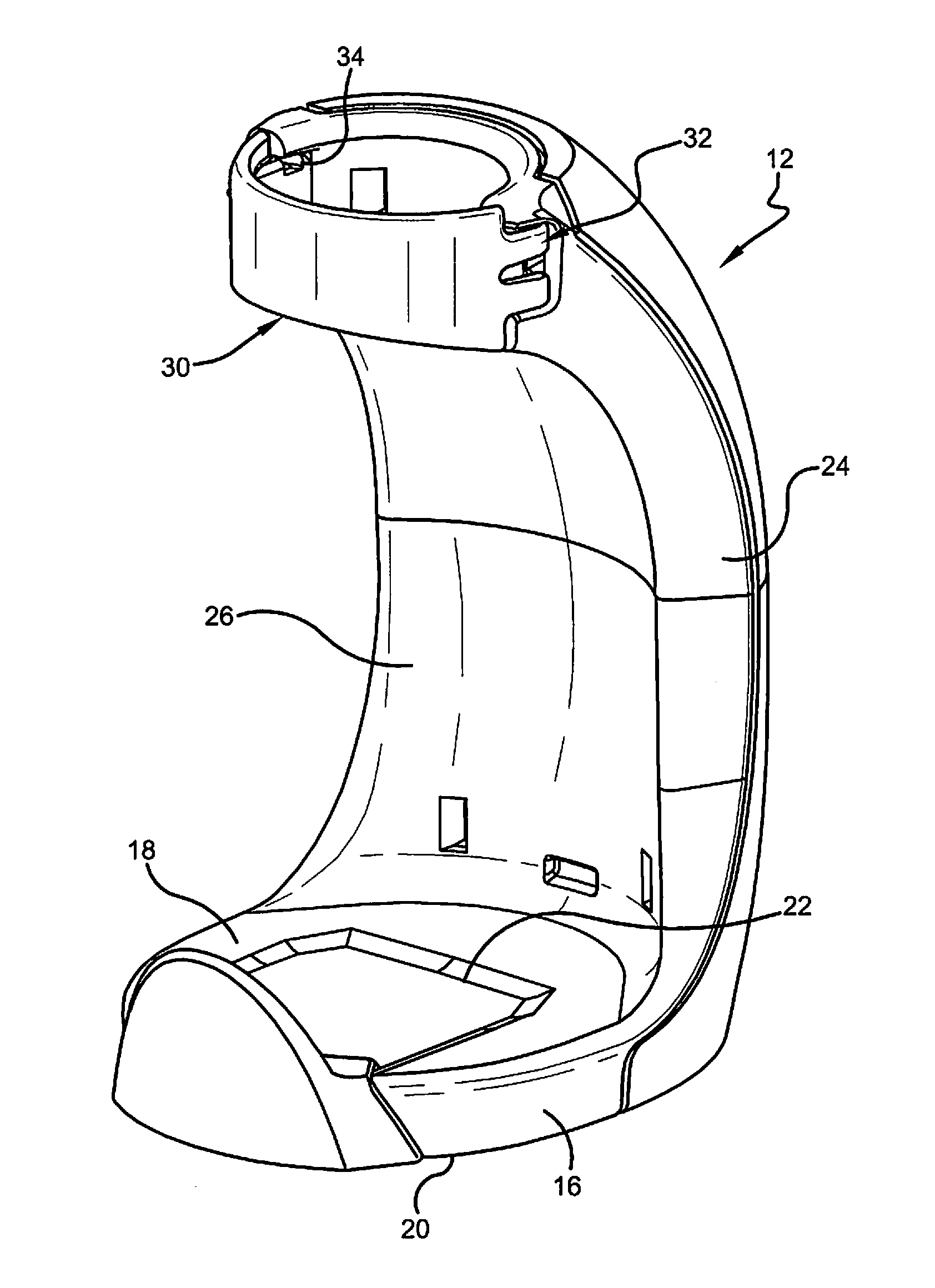 Bottle mounting system including separable bottle and clamp