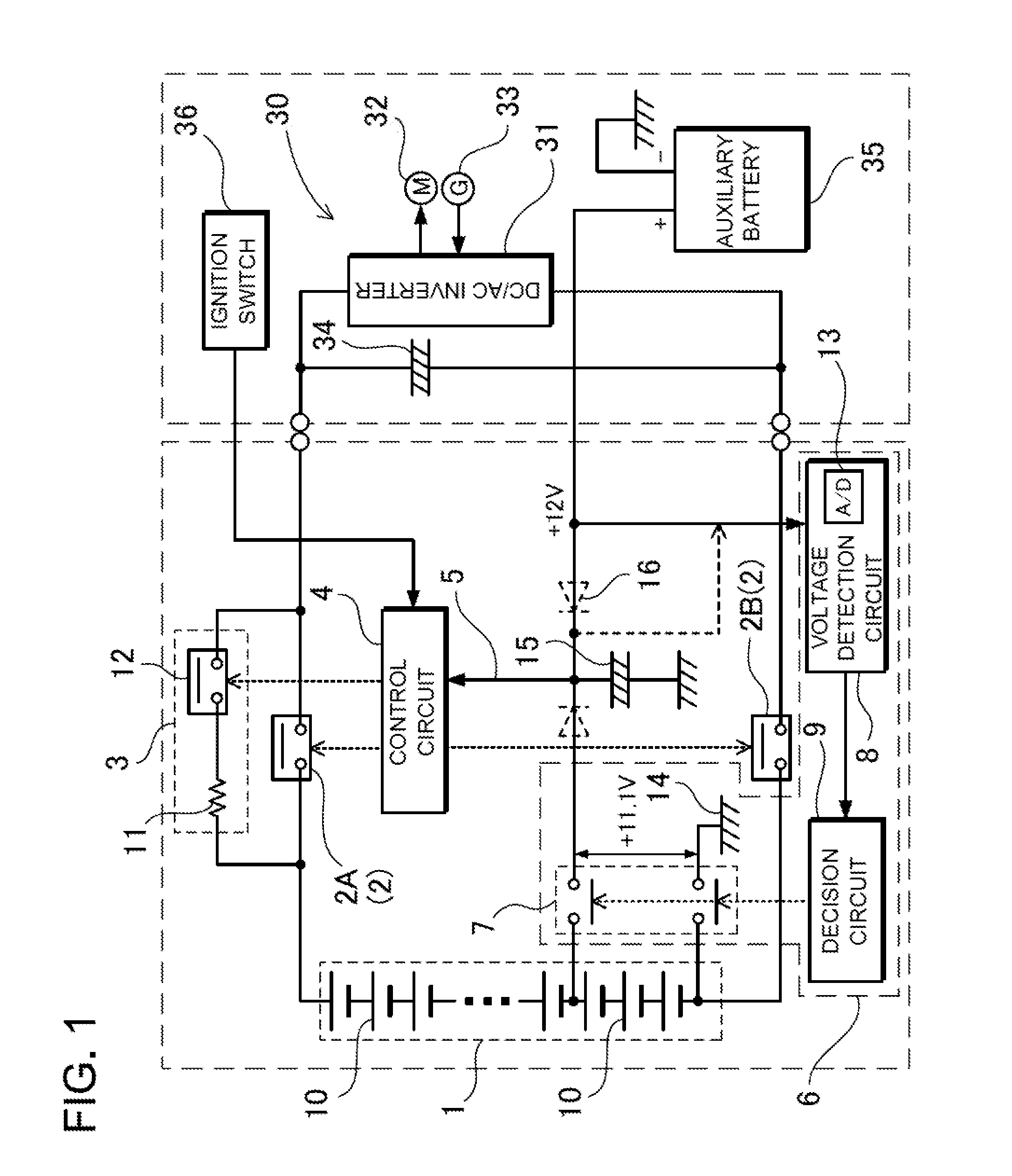 Car power source apparatus and vehicle equipped with the power source apparatus