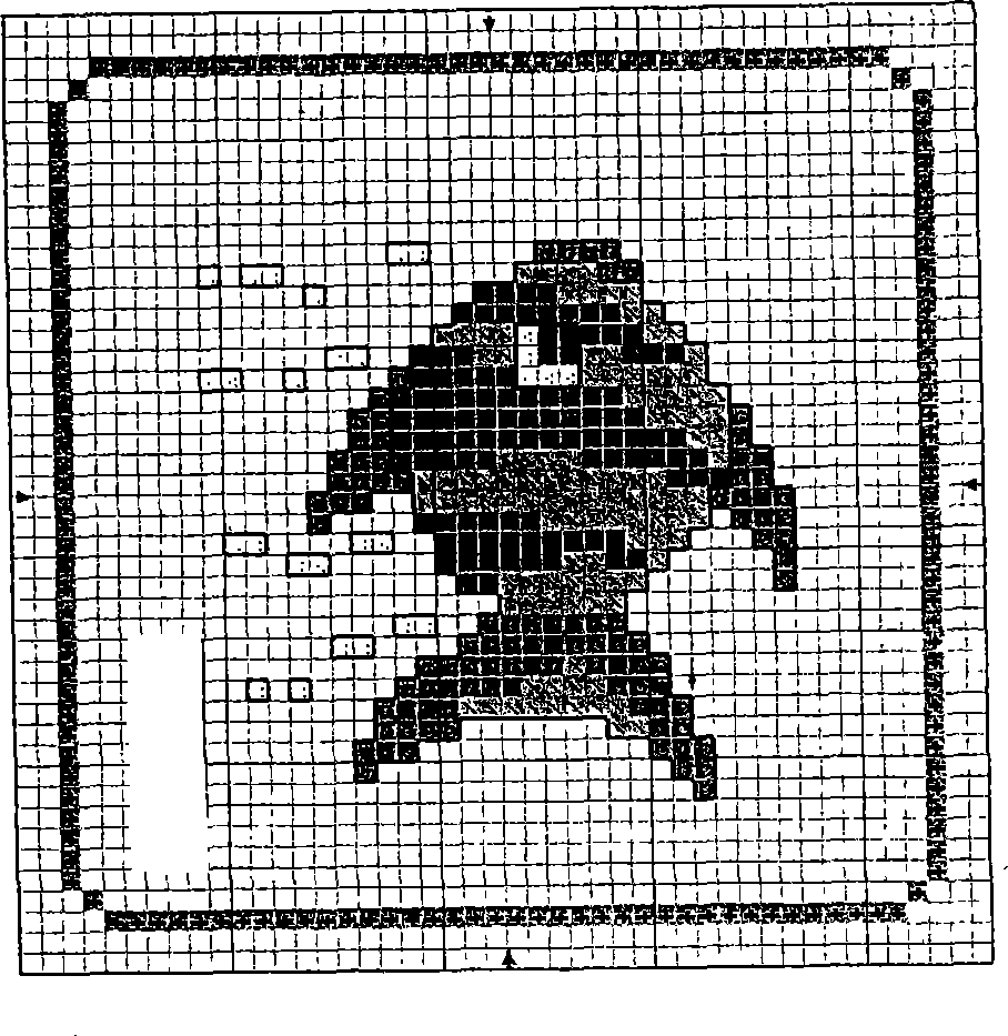 Cross-stitch embroidery method and template thereof