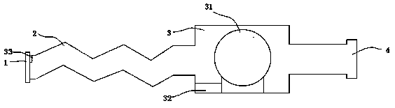 Auxiliary cooling system of mass spectrum type laboratory instrument