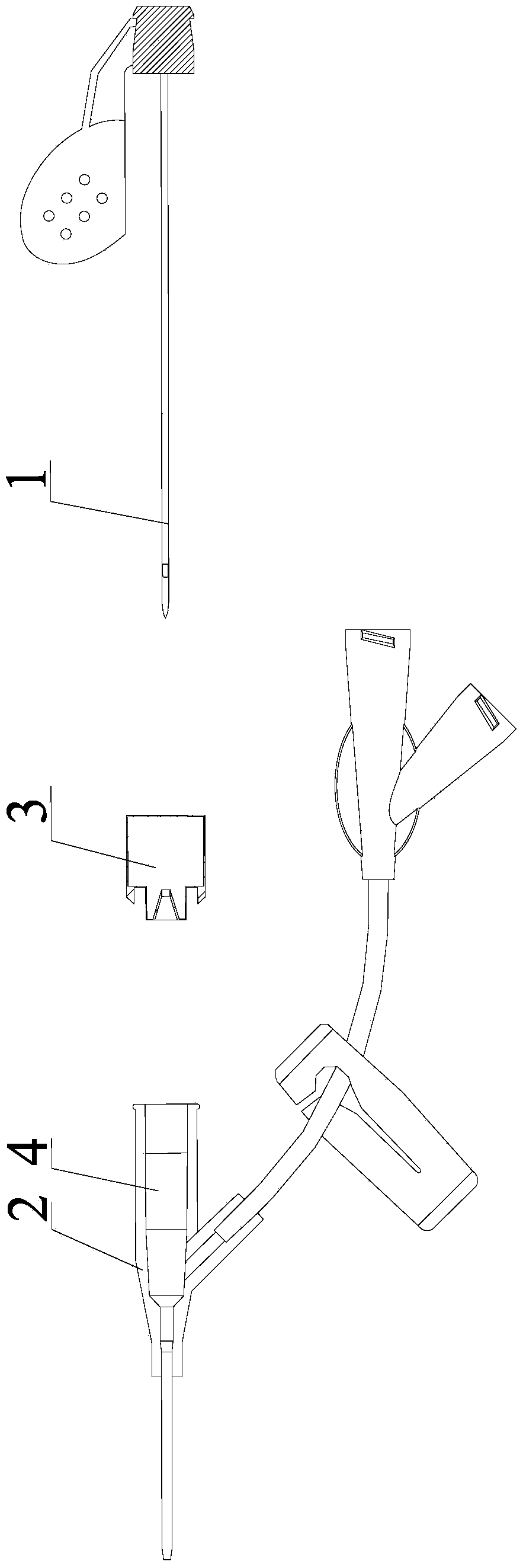 A safety indwelling needle