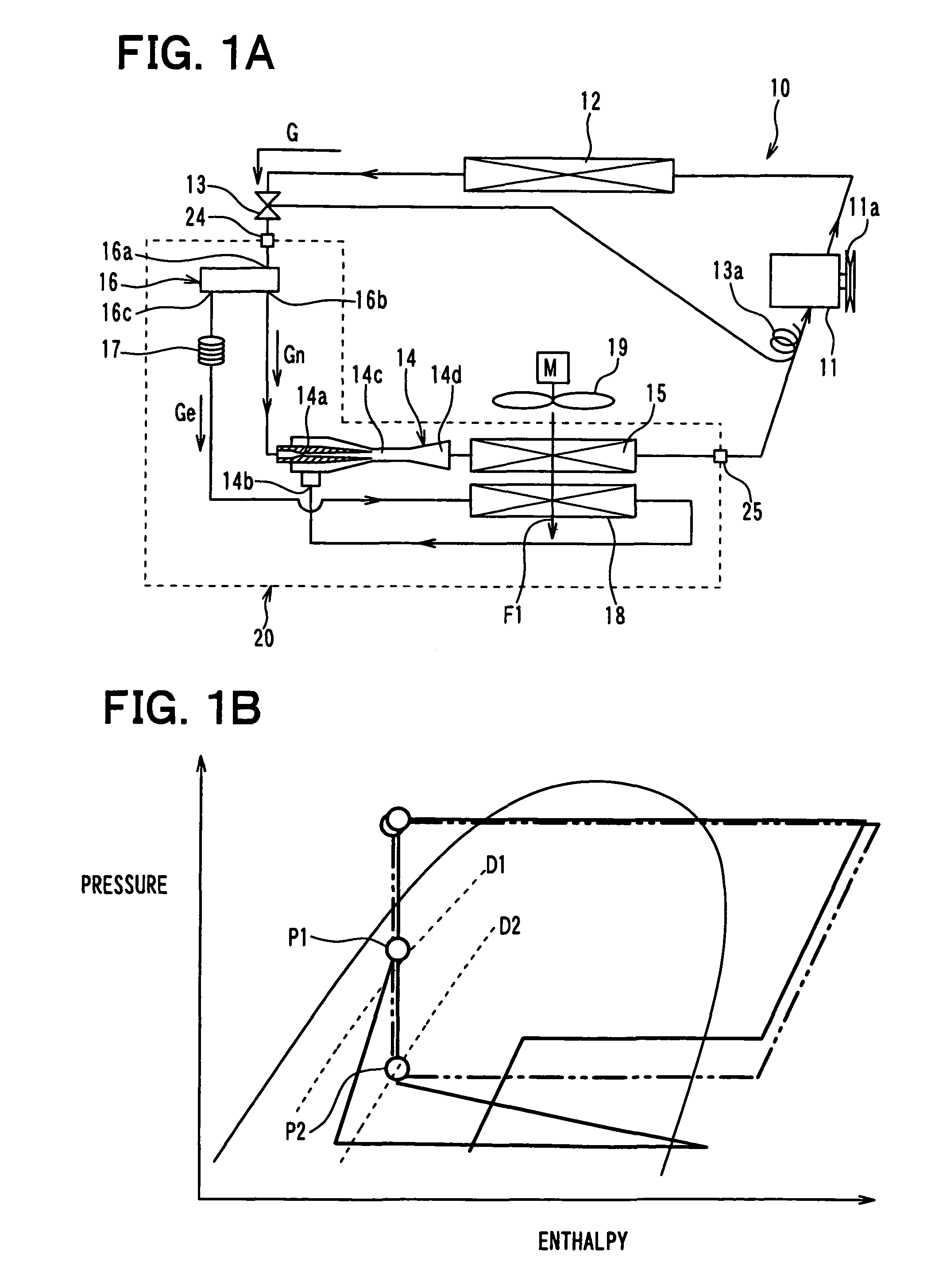 Dual evaporator unit with integrated ejector having refrigerant flow adjustability