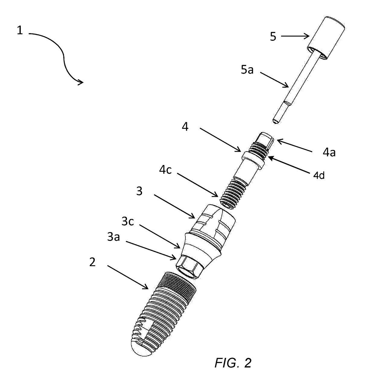 Dental implant system with positive abutment screw locking and retrieval mechanism