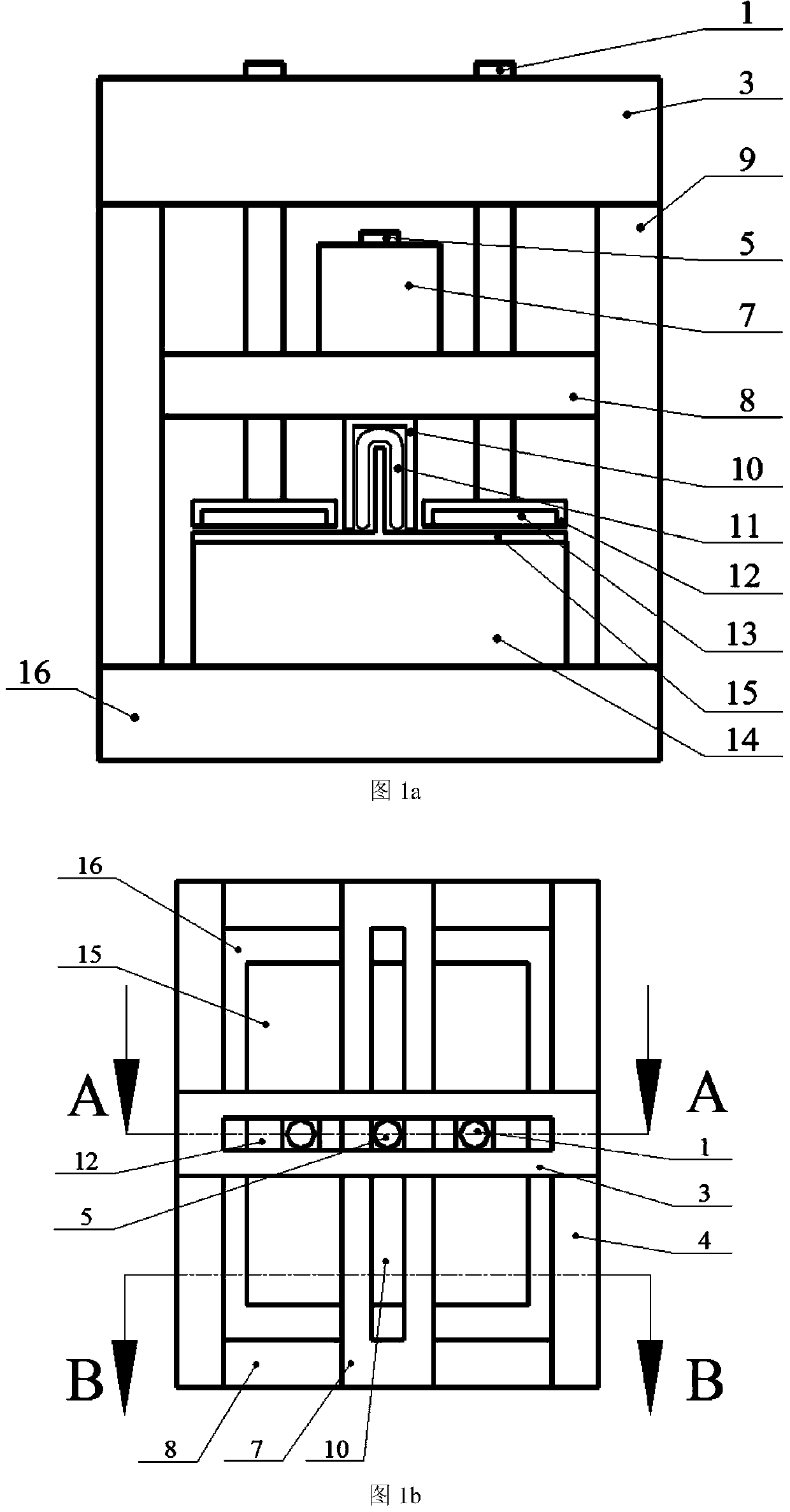 Electromagnetic forming device and forming method for aluminum alloy rib plate