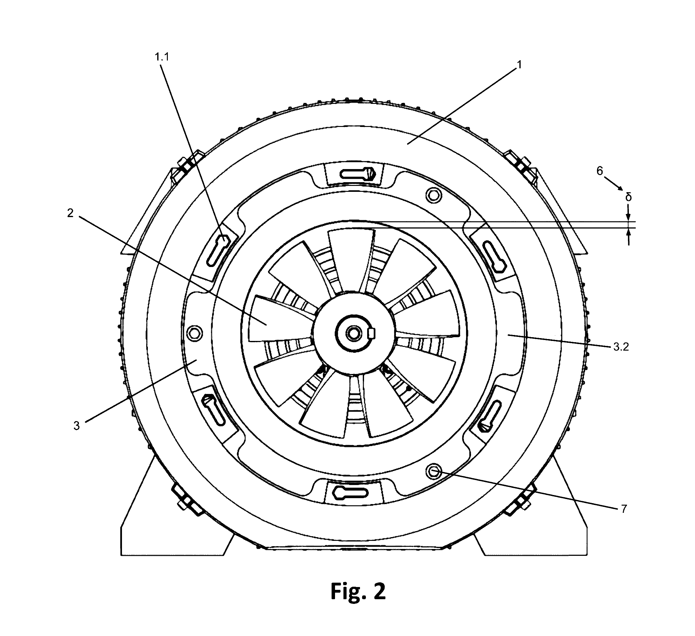System For Fixing The Inner Air Deflector On Deflective Cover For Rotating Electrical Machine