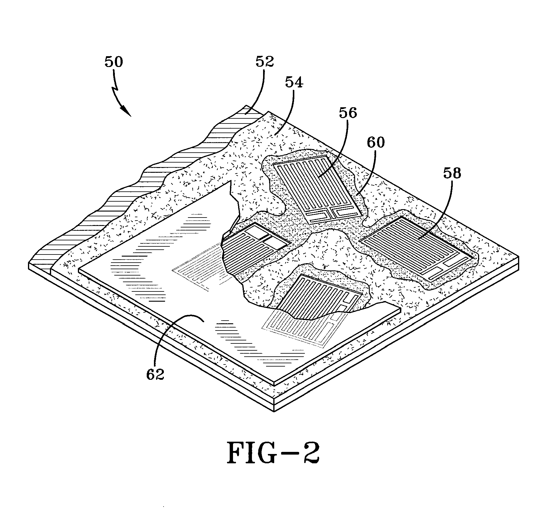 Laminate structure with electronic devices and method