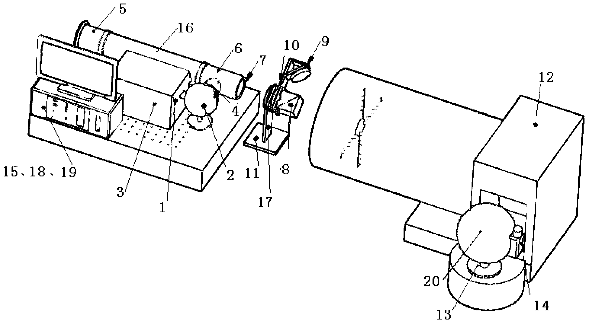 Efficient measuring system and method for transmittance of reflecting telescoping system