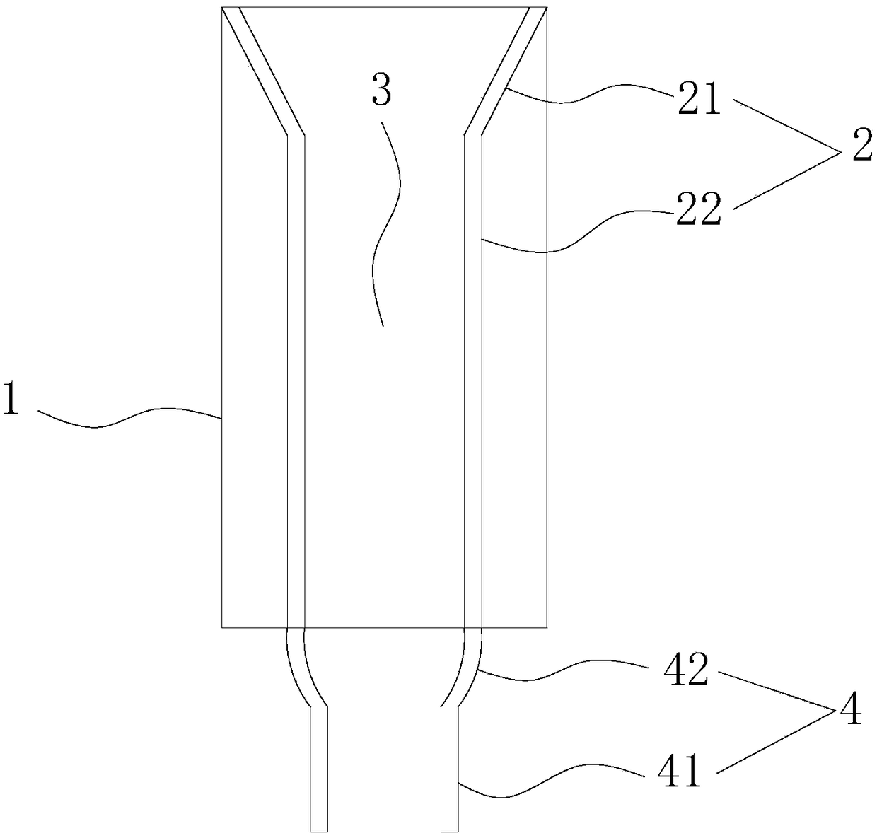 Bag-introducing groove for inn and outer package